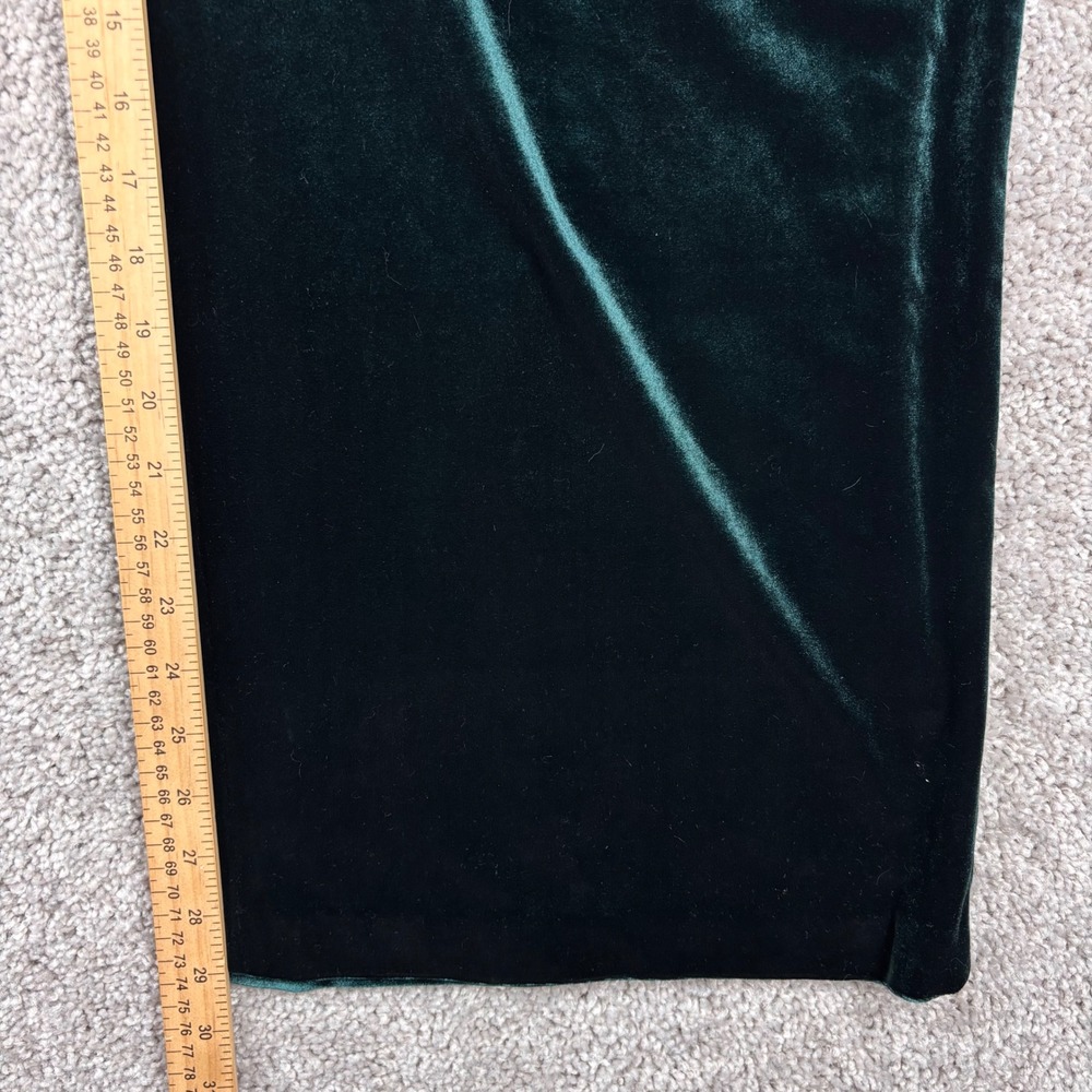 Calvin Klein Womens Green Velvet Wide Leg Jumpsuit Bell Sleeve Size 18W (READ) - Picture 12 of 14